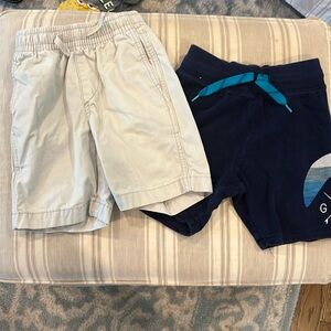 Two pair gap shorts, one khaki one navy size X small
